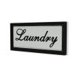 11  X 24  Black and White Handcrafted Laundry Metal Wall Decor Online Sale