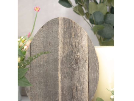 12  Farmhouse Weathered Gray Wooden Large Egg For Sale