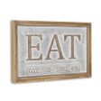 14  X 21  Gray and Brown Eat Wood and Metal Wall Decor Supply